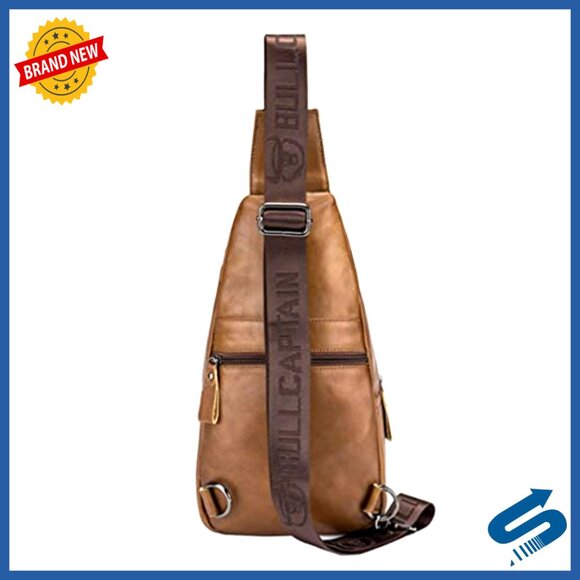 Leather Sling Crossbody Backpack Daypack Travel Outdoor Casual Pack main image 4